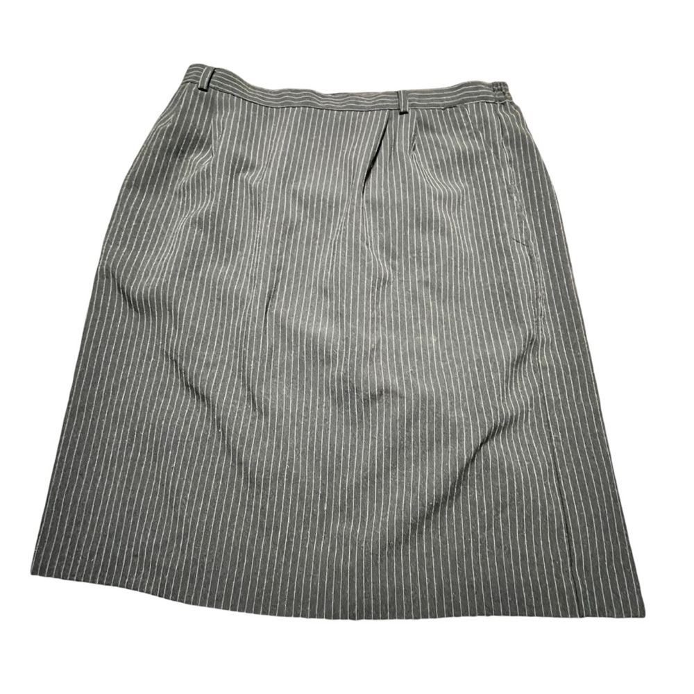 Black Pinstriped Skirt